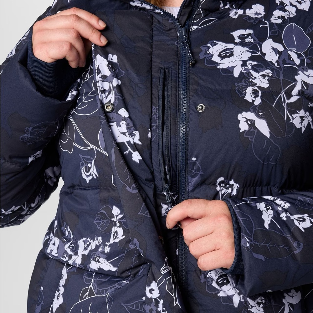 Columbia Boundless DaysPrint Long Down Jacket 1X - Picture 7 of 13